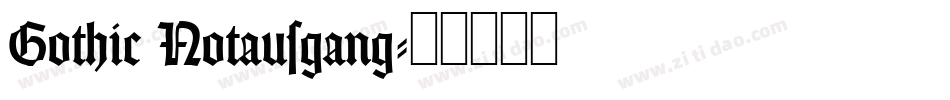 Gothic Notausgang字体转换